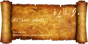 Éles Jenő névjegykártya