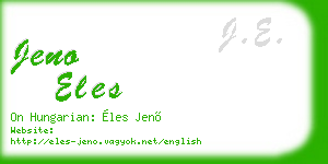 jeno eles business card